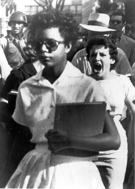 School integration, Little Rock, Arkansas, September 4, 1957 (Courtesy Library of Congress)