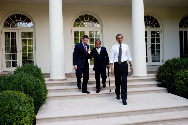 President Obama, Henry Louis Gates, Jr., and Cambridge Sgt. James Crowley at the White House, July 30, 2009 (Courtesy Barack Obama Presidential Library)