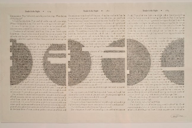 Youdhisthir Maharjan
Tender is the Night
2017
Hand-cut text collage on reclaimed book pages
9 x 15 in.
$2,800
&amp;nbsp;