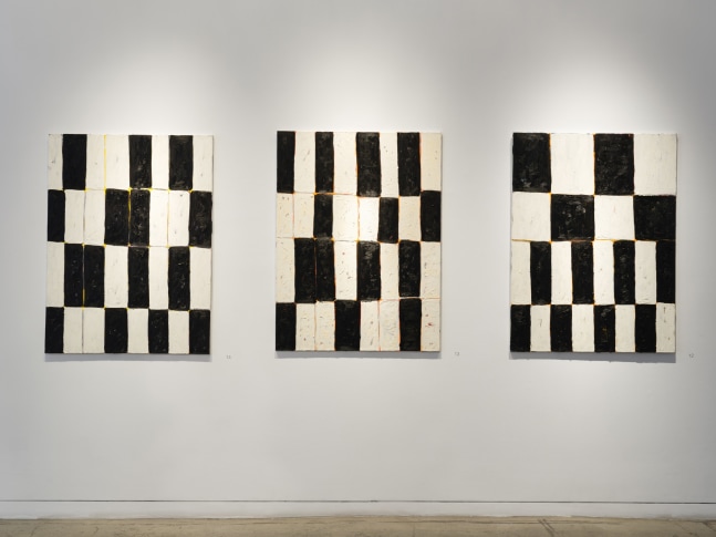 Installation view: Mohamed Ahmed Ibrahim,&amp;nbsp;Untited 13, 16, 18 (2017)