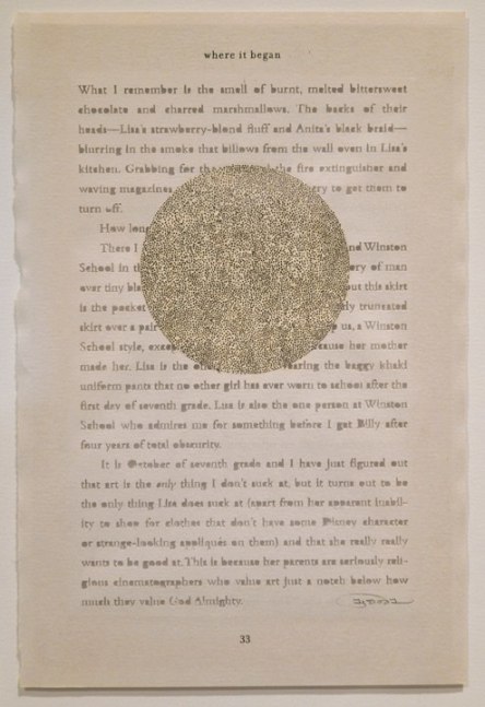 Youdhisthir Maharjan
Where it Began
2019
Hand-cut text collage on reclaimed book pages
8.25 x 5.5 in.
$1,800