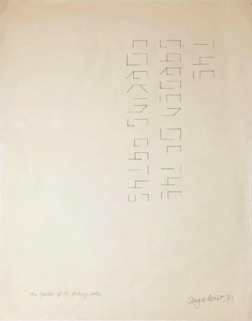 Guy de Cointet  The Garden of the Forking Paths, 1971