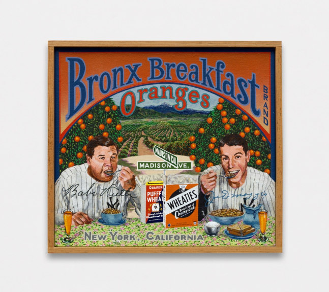 Bronx Breakfast Brand, 2005 Acrylic on canvas 10 x 11 inches