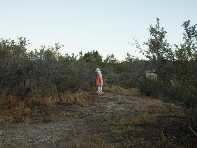 A photograph by Richard Misrach titled 'Plaster Man, near Boulevard, California,' 2009