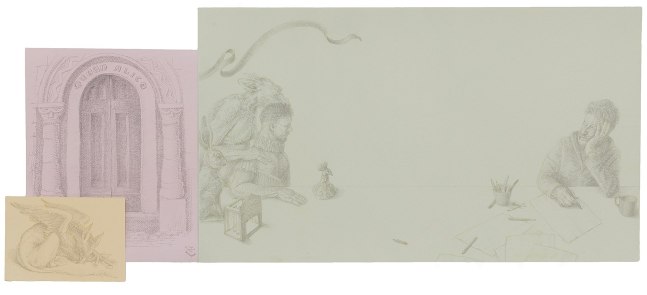 A three-part drawing
