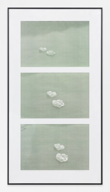 Helène Aylon  two sacs en route, Water colors - Green Glow, 1990