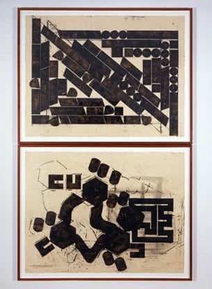 Study for Sculpture Occupying 2 Areas / CPE/Reading Beckett; Reading Bernard #1, 1991