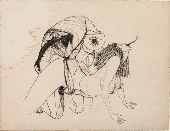 Cameron
Peyote Vision, 1955
ink and paint on paper
17 1/2 x 22 3/4 inches