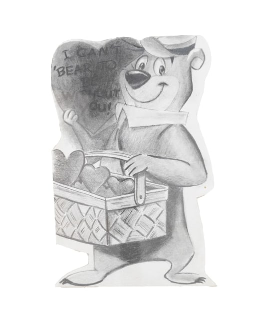 A drawing of a valentine