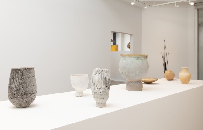 Installation view of works by Lee Mullican, Masaomi Yasunaga, and Keita Matsunaga, in collaboration with Nonaka Hill Gallery, 2024