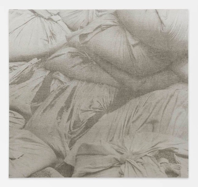 Helène Aylon  Sand Sac Portrait 6, 1981