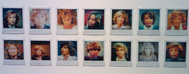 TV Network Newswoman Corresponding: Barbara Walters, Nancy Loffey, Robin Young, Robin Young, Jane Brant Quinn, Debbie Davidson, Terry Murphy, Nancy Foreman, Carol Krause, Susan Spencer, Judith Sonith, 1984  14 Unique Polaroids, SX-70 Polaroid  4 1/4 x 3 1/2 inches each