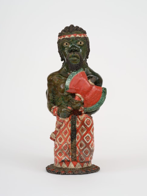 Akinsanya Kambon, Shango (Green), 2012 Raku fired ceramic, 23 x 5 x 8 inches