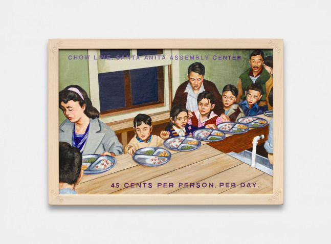 Chow Line Santa Anita, 1999-2001 Acrylic on canvas 11 x 16 inches