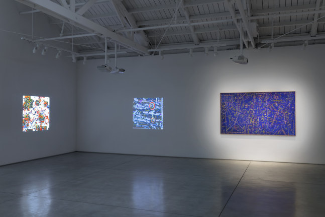 Installation view of Lee Mullican: Computer Joy​​​​​​​, 2022