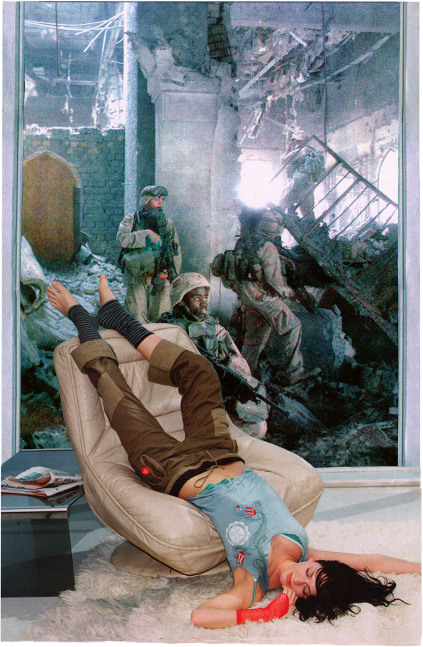 Martha Rosler  Lounging Woman, from the series &quot;House Beautiful: Bringing the War Home, New Series&quot;, 2004