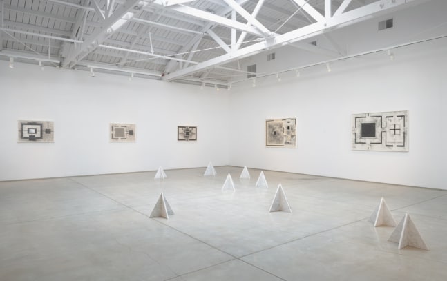 Installation view of Michelle Stuart: Reflections on Paradise​​​​​​​, 2023
