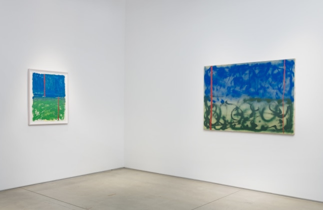 Installation view of Gerald Jackson, The Remedy of Color: Blue and Green​​​​​​​, 2022
