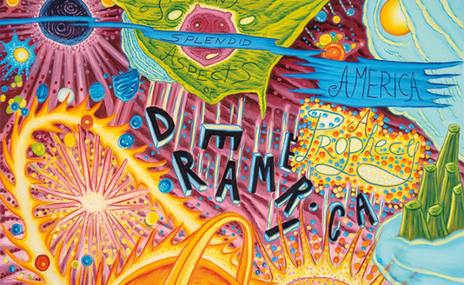 detail of David Sandlin painting Dreamerica