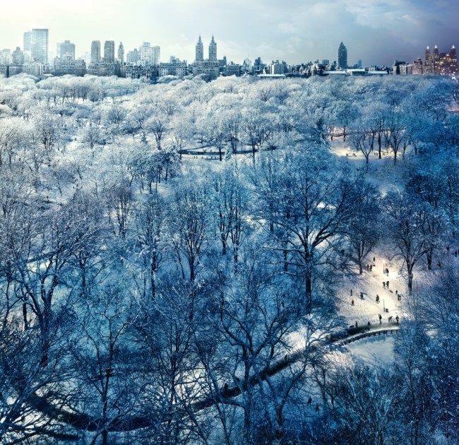 stephen wilkes central park snow day to night