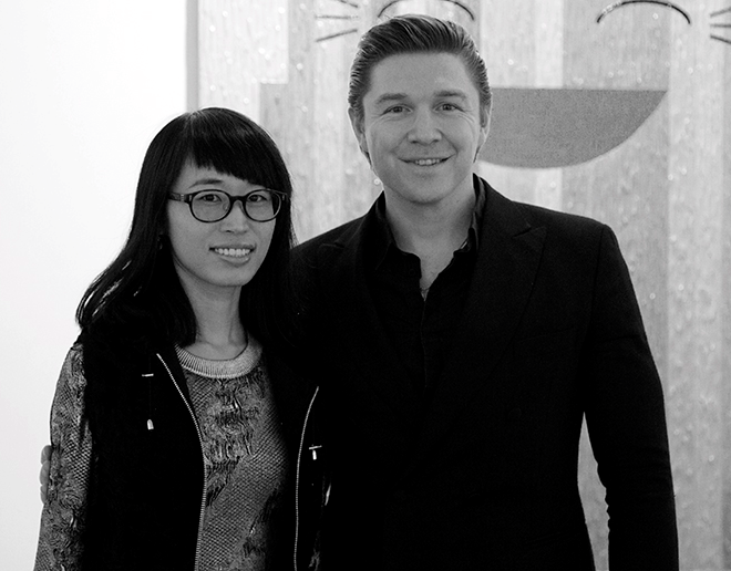 Zheyna Xia with Gallerist Philippe Hoerle-Guggenheim