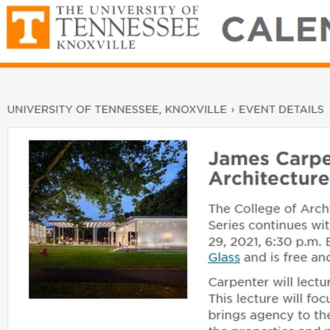 LECTURE AT THE UNIVERSITY OF TENNESSEE