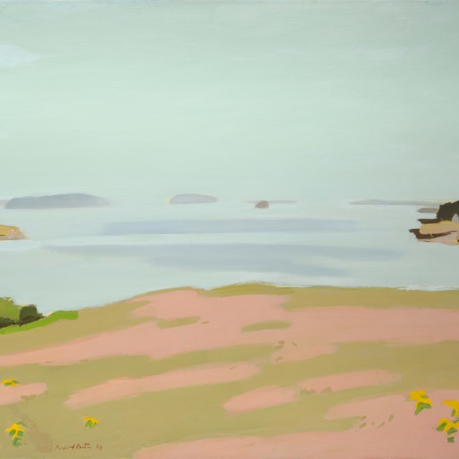 FAIRFIELD PORTER (1907–1975), "View from the South Meadow," 1969. Oil on canvas, 48 x 60 in. (detail).