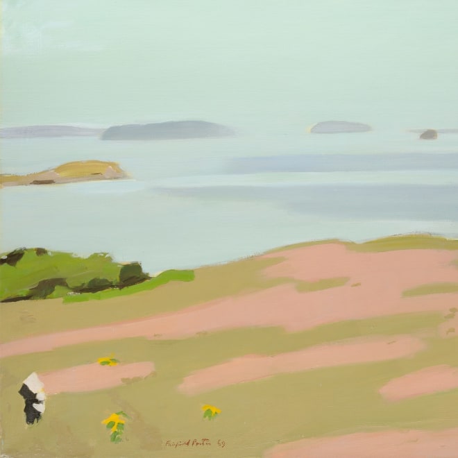 FAIRFIELD PORTER (1907–1975), "View from the South Meadow," 1969. Oil on canvas, 48 x 60 in. (detail).