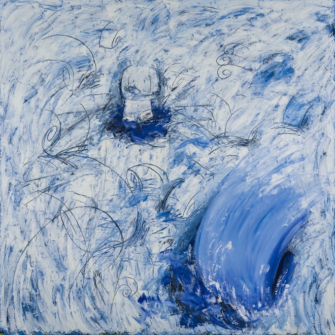 Louisa Chase (1951–2016), "Wave," 1982 Oil on canvas, 72 x 72 in.
