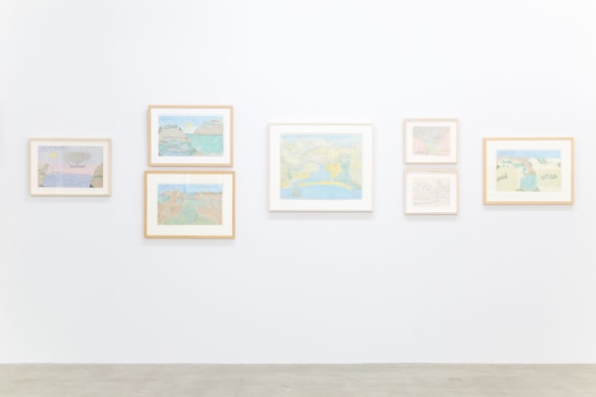 Installation view of Joseph Elmer Yoakum, Venus Over Manhattan, New York, 2019