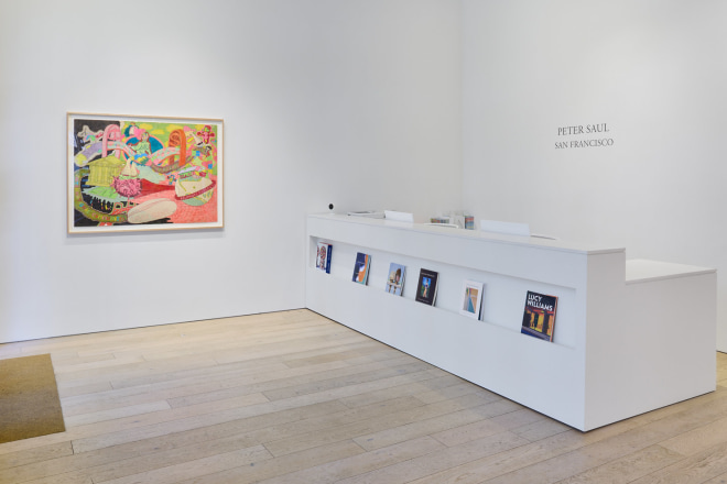 Installation view of &quot;Peter Saul: San Francisco&quot; at Berggruen Gallery, San Francisco, 2021