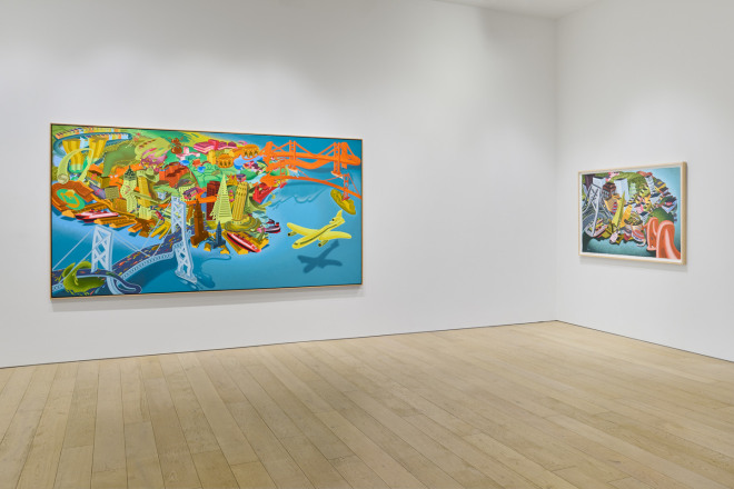 Installation view of &quot;Peter Saul: San Francisco&quot; at Berggruen Gallery, San Francisco, 2021