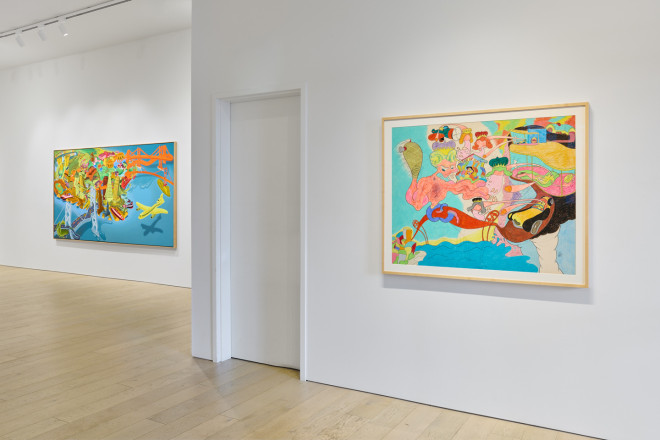 Installation view of &quot;Peter Saul: San Francisco&quot; at Berggruen Gallery, San Francisco, 2021