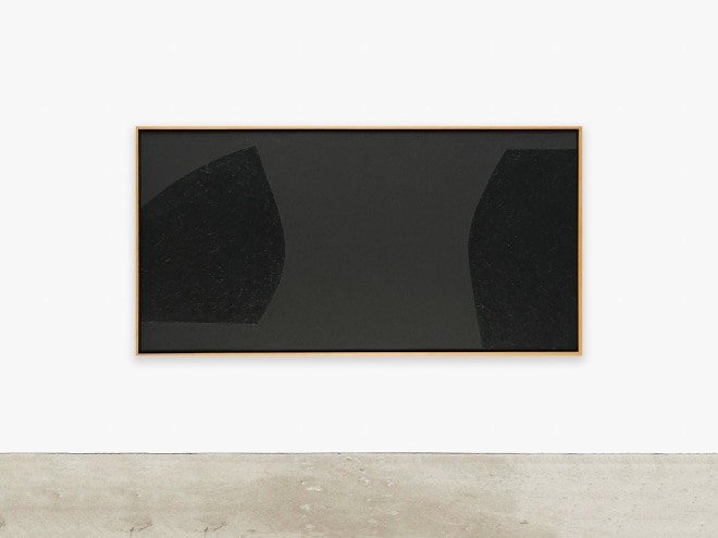 Painting by Alberto Burri titled Nero Cellotex, 1986-1987