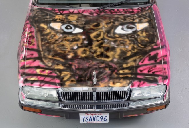 KATHERINE BERNHARDT, &quot;JUNGLE JAGUAR,&quot; 2016. CUSTOMIZED 1994 JAGUAR XJ6.