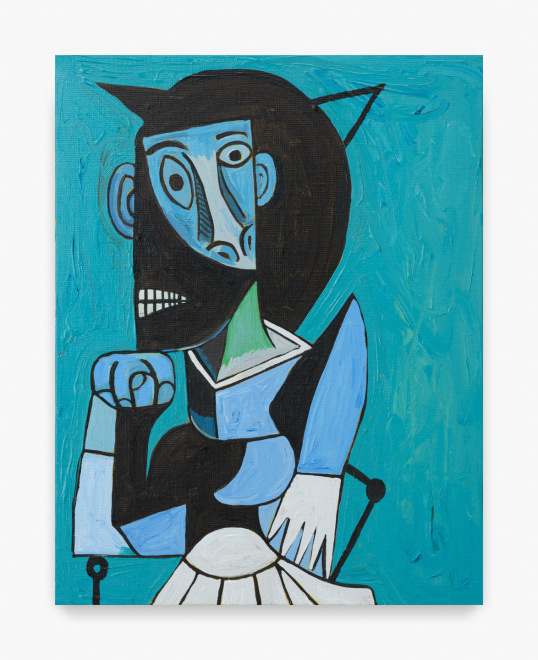 Painting by Keiichi Tanaami titled Pleasure of Picasso &ndash; Mother and Child No. 132 from 2020-2022