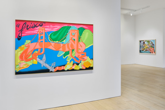 Installation view of &quot;Peter Saul: San Francisco&quot; at Berggruen Gallery, San Francisco, 2021