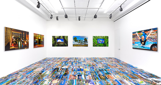 Installation View of&nbsp;Michel Houellebecq: French Bashing&nbsp;at Venus, New York