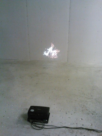 Peter Coffin,&nbsp;Untitled (Slow Motion Campfire)&nbsp;(2012)All photos by Ryann Donnelly for Art Observed