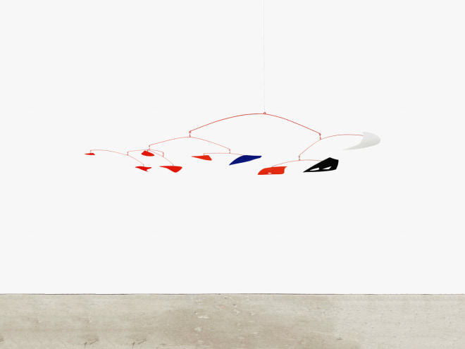 Sculpture by Alexander Calder titled White Moon, from 1955