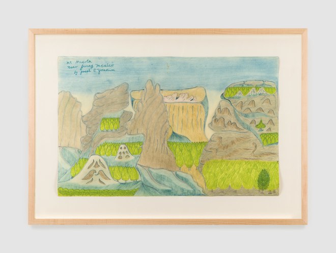 Work on paper by Joseph Elmer Yoakum titled Mt. Huerta near Juraz Mexico from c. 1970