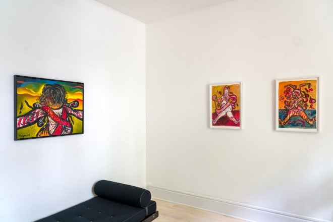 Installation view of &quot;Maryan,&quot; curated by Eddie Martinez, at Venus Over Manhattan, New York