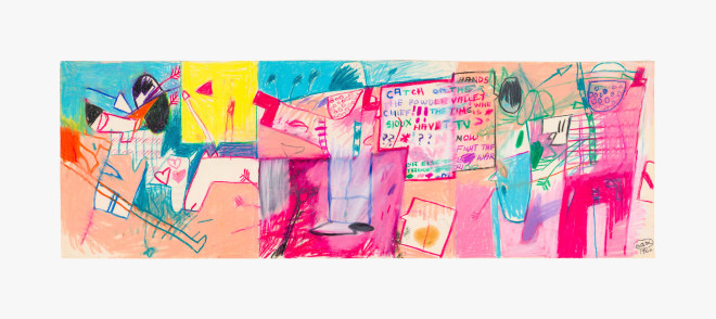 Work on paper by Peter Saul titled Untitled from 1960