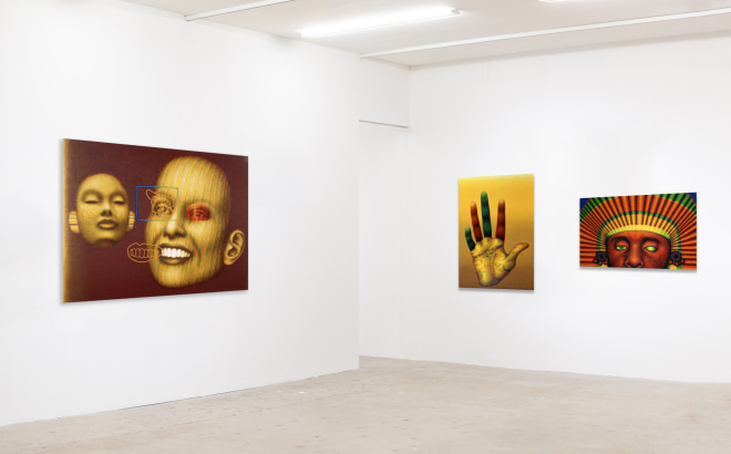 Installation view of Ed Paschke​.