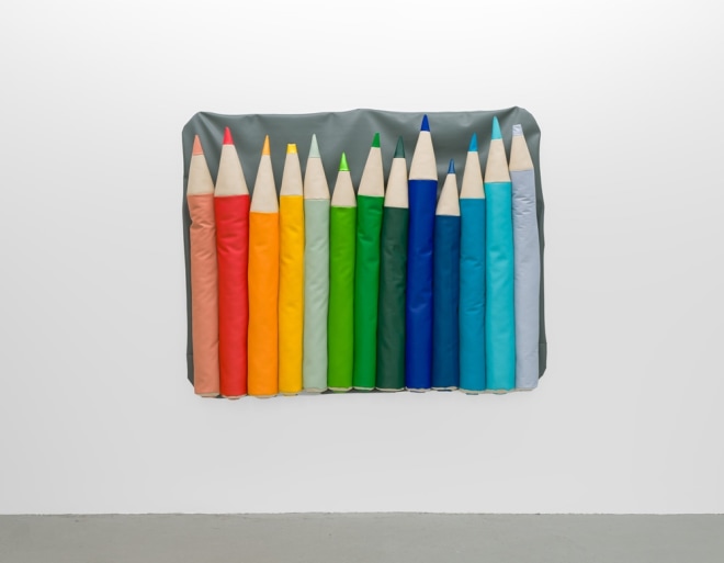 Sculpture by Al Freeman titled Soft Colored Pencils from 2024