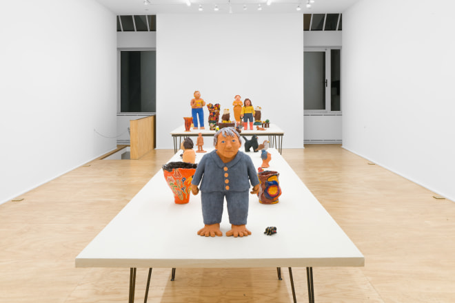 Installation view of &ldquo;Sally Saul: People &amp; Vases,&rdquo; Venus Over Manhattan, New York, 2023