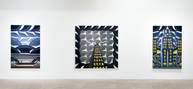 Installation view of Roger Brown, Venus Over Manhattan, New York