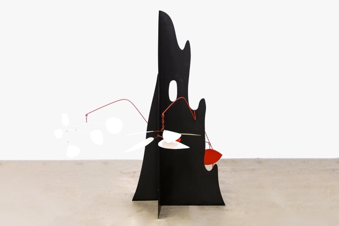 Alexander Calder Crag with White Flower and White Discs, 1974