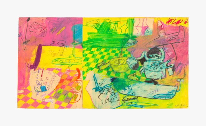 Work on paper by Peter Saul titled Untitled from 1960