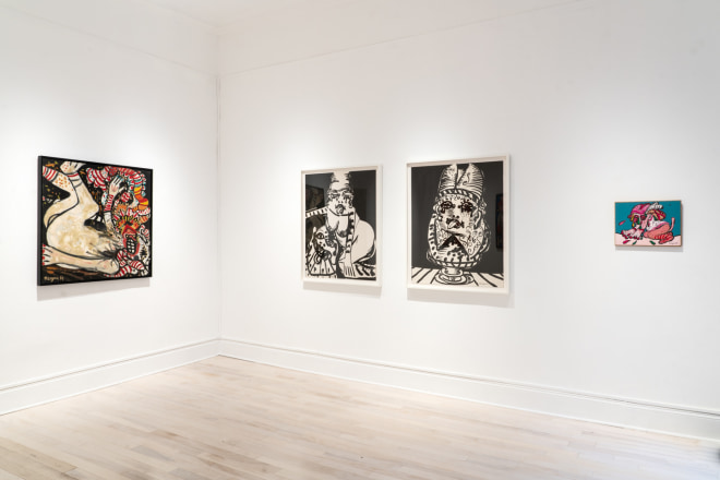 Installation view of &quot;Maryan,&quot; curated by Eddie Martinez, at Venus Over Manhattan, New York